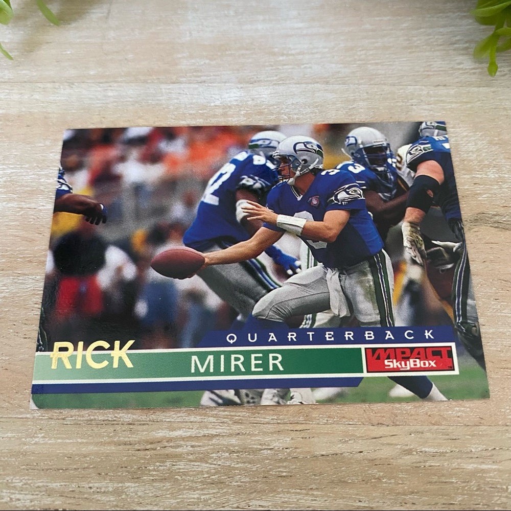 Rick Mirer QB Seattle Seahawks 1995 Card